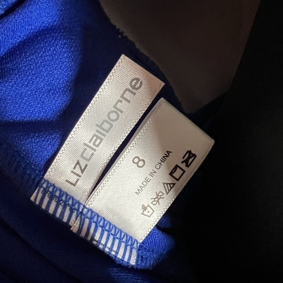 LIZ CLAIBORNE one piece swim suit bikini size 8 Royal Blue - Picture 4 of 4